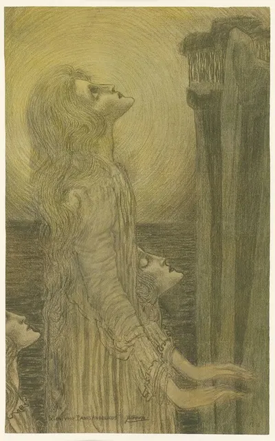 Schets voor Panis Angelicus by Ян Тoorоп, 1898 — digital art print download