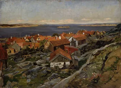 Вид на Невлунгхавн by Герхард Мунте, 1880 — digital art print download