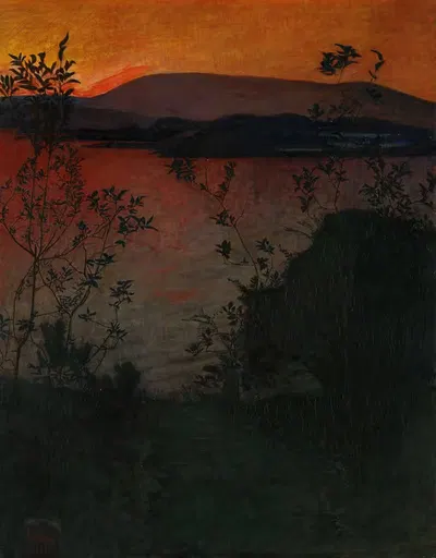 Вечернее сияние by Харальд Сольберг, 1893 — digital art print download