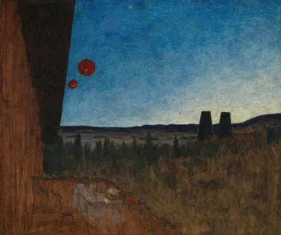 Летняя ночь by Харальд Сольберг, 1899 — digital art print download