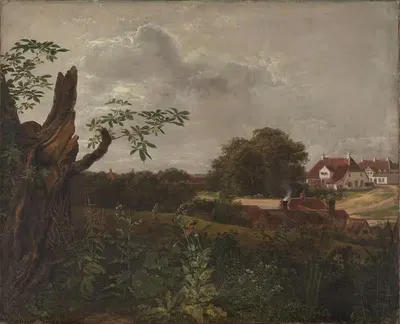Большая гостиница в Фреденсборге by Иоганн Кристиан Даль, 1817 — digital art print download