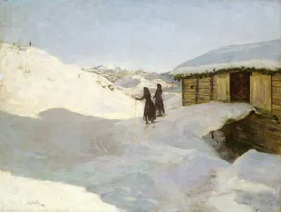 Зима в Вогсли в Телемарке by Якоб Глёрсен, 1900 — digital art print download