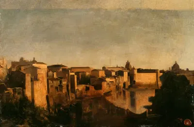 Тибр в Риме by Жан-Батист Карпо, 1856-1862 — digital art print download