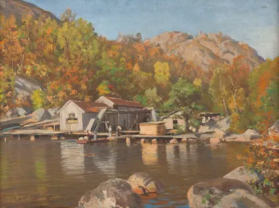 Лесопилка by Йохан Нильсен, 1892 — digital art print download