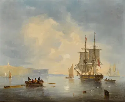 Фламбро Хед by Джон Уилсон Кармайкл, 1844 — digital art print download