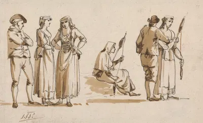 Italian Peasants by Джон Томас Серрес — digital art print download