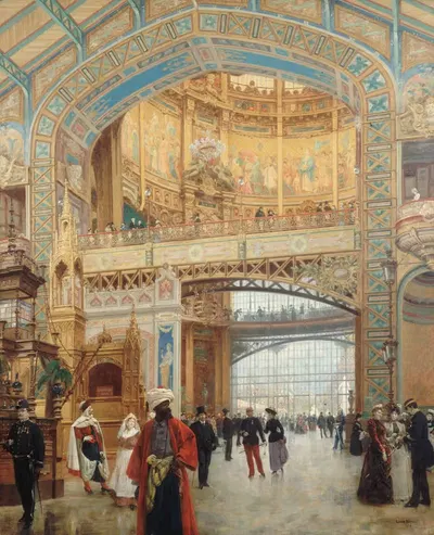 Центральный купол галереи машин на Всемирной выставке 1889 года by Луи Беру, 1890 — digital art print download