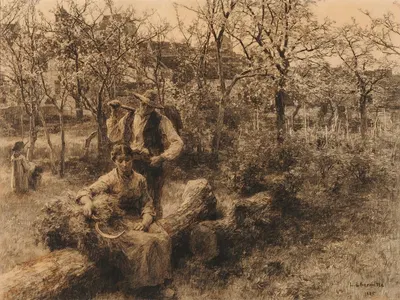 Авриль by Леон Огюст Лермиц, 1885 — digital art print download