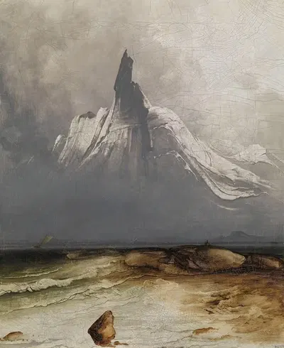 Stetind in Fog by Peder Balke, 1864 — digital art print download