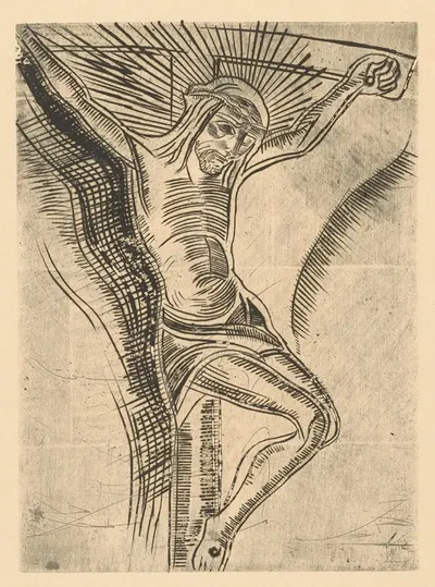 Christus aan het kruis 2 by Lodewijk Schelfhout, 1935 — digital art print download