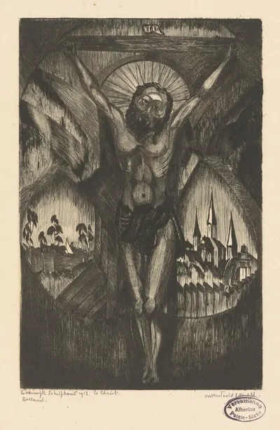 Christus aan het kruis. by Lodewijk Schelfhout, 1935 — digital art print download