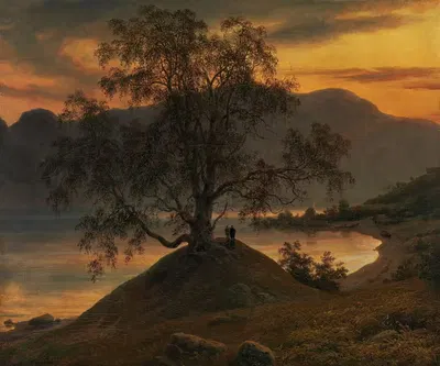 Старое березовое дерево у Согнефьорда by Томас Фернли, 1839 — digital art print download