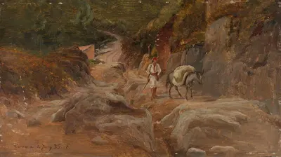 Дорога в Карраре by Томас Фернли, 1835 — digital art print download