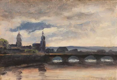 Августовский мост в Дрездене by Томас Фернли, 1829-1830 — digital art print download