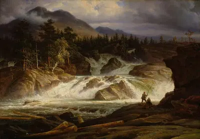 Водопад Лабро by Томас Фернли, 1838 — digital art print download