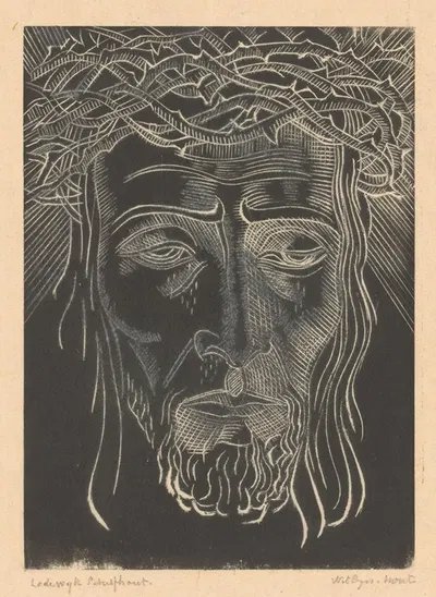 Christus met doornenkroon by Lodewijk Schelfhout, 1891 - 1943 — digital art print download