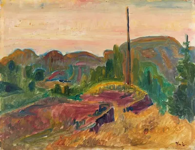 Вечерний пейзаж by Торвальд Эрихсен, 1921 — digital art print download