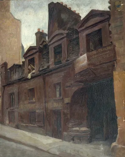 Вход в гостиницу 'Белый конь', улица Мазе by Виктор Марек, 1898 — digital art print download