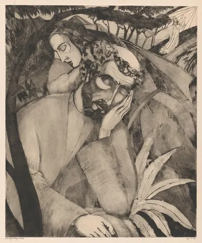 Christus op de Olijfberg by Lodewijk Schelfhout, 1924 — digital art print download