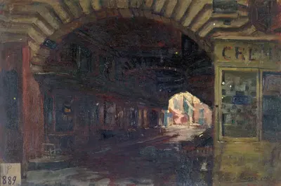 Вход в клуатр Сен-Оноре, улица Бон-Анфан by Виктор Марек, 1906 — digital art print download