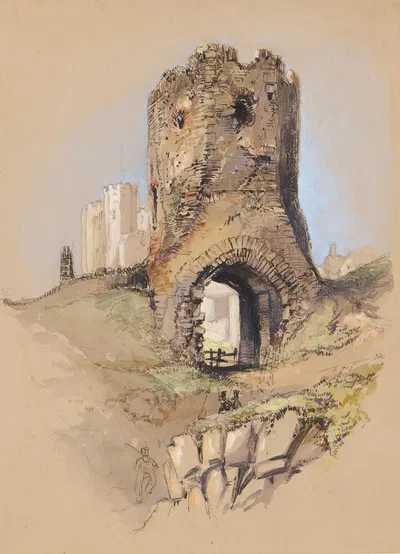 Разрушенные ворота, замок Дувр by Кларксон Стэнфилд, 1793-1867 — digital art print download