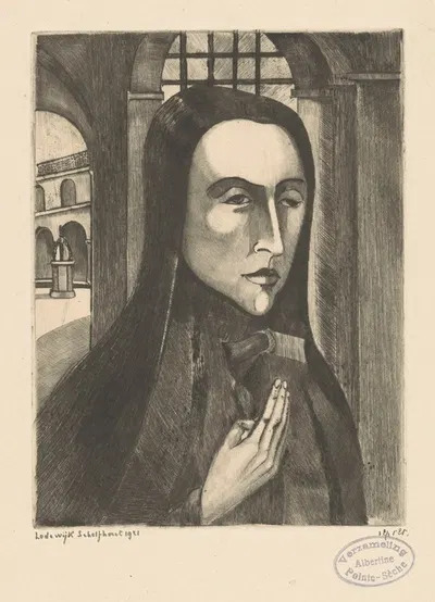 Corsicaanse vrouw by Lodewijk Schelfhout, 1921 — digital art print download