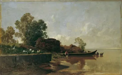 Женский остров на озере Химзее by Адольф Дитшейнер, 1873 — digital art print download
