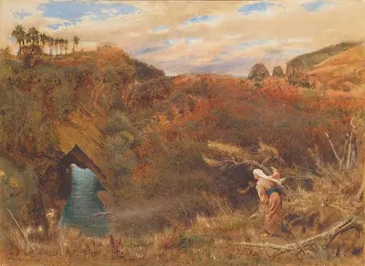 Принц Камаральзаман наблюдает за разбойником Талисмана by Альберт Гудвин, 1884 — digital art print download