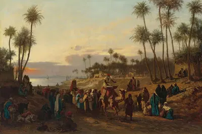 Прибытие невесты by Алойс Шённ, 1870 — digital art print download