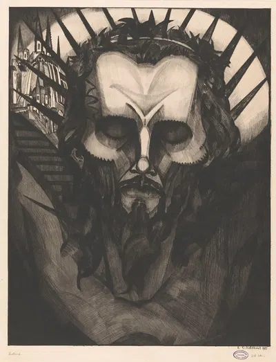Hoofd van Christus by Lodewijk Schelfhout, 1913 — digital art print download