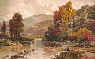 В Беркширских холмах, Массачусетс by Эндрю Мелроуз, 1887 — digital art print download