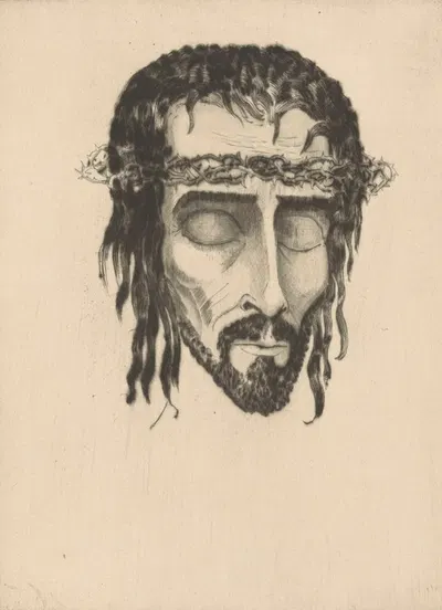 Hoofd van Christus by Lodewijk Schelfhout, 1928 — digital art print download