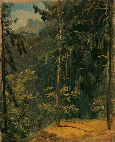 Waldweg im Harz by Carl Blechen, 1833 — digital art print download