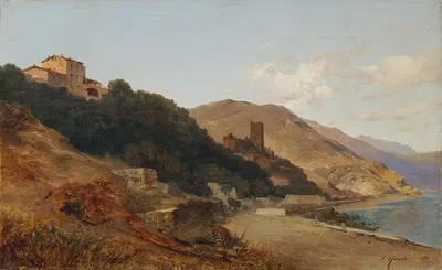 Italienische Abendlandschaft by Carl Hasch — digital art print download