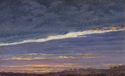 Вечернее облачное небо by Каспар Давид Фридрих, 1824 — digital art print download