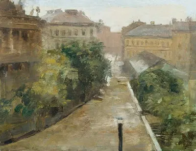 Blick aus der Wohnung des Künstlers auf das Palais Coburg by Cecil van Haanen — digital art print download