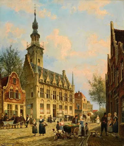Ратуша в Вере by Корнелис Кристиаан Доммельсхуйзен, 1883 — digital art print download