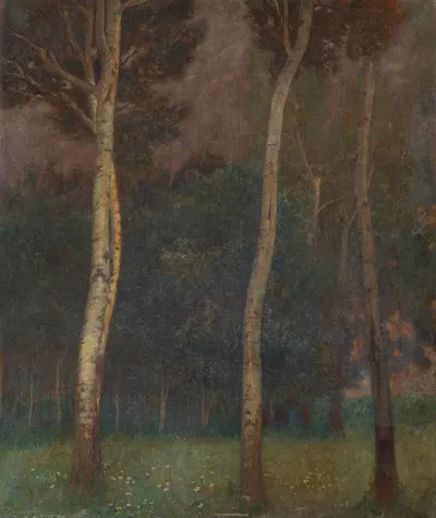 Нижнеавстрийский лесной пейзаж by Эдуард Амеседер, 1902 — digital art print download