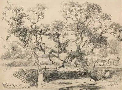 Toollern Creek, Melton by Louis Buvelot, 1876 — digital art print download