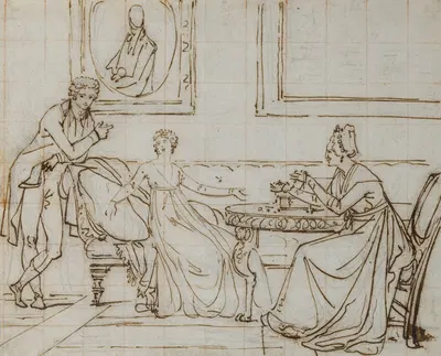 Study for La Famille Salucci by Луи Гофье — digital art print download