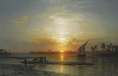 Сумерки на Ниле by Эрнест Карл Эйген Кёрнер, 1899 — digital art print download