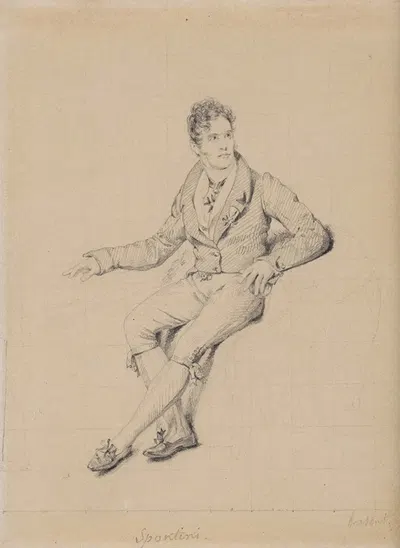 Study for a portrait of Gaspare Spontini by Луи Эрсент, 1774-1851 — digital art print download