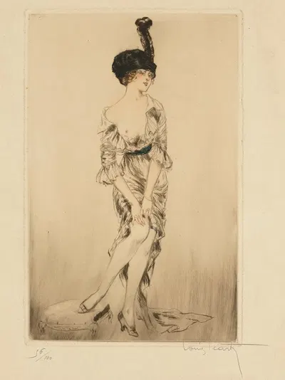 A fashionable young woman by Луи Икарт — digital art print download