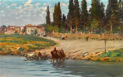 На берегу воды by Фаусто Зонаро — digital art print download