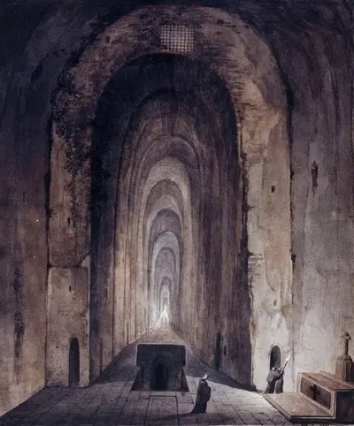 Катакомбы Святой Агнессы в Неаполе by Франсуа-Мариус Гране, 1804 — digital art print download