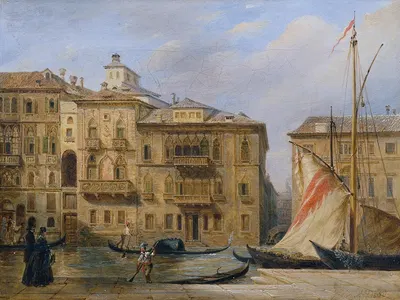 Гранд-канал в Венеции by Франц Альт, 1850 — digital art print download