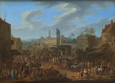 Ярмарка с храмом и майским деревом by Франц де Паула Ферг, 1724 — digital art print download