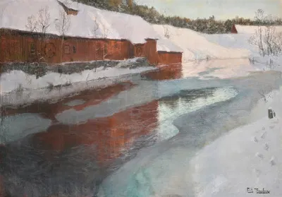 The Lysaker River In Winter by Frits Thaulow — digital art print download