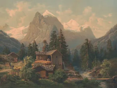 Веттерхорн by Георг Энгельгардт, 1860 — digital art print download