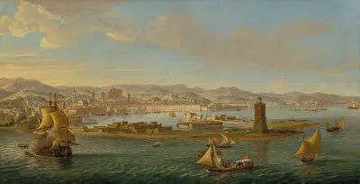 Порт Мессины by Гаспар Ван Виттель, 1713 — digital art print download